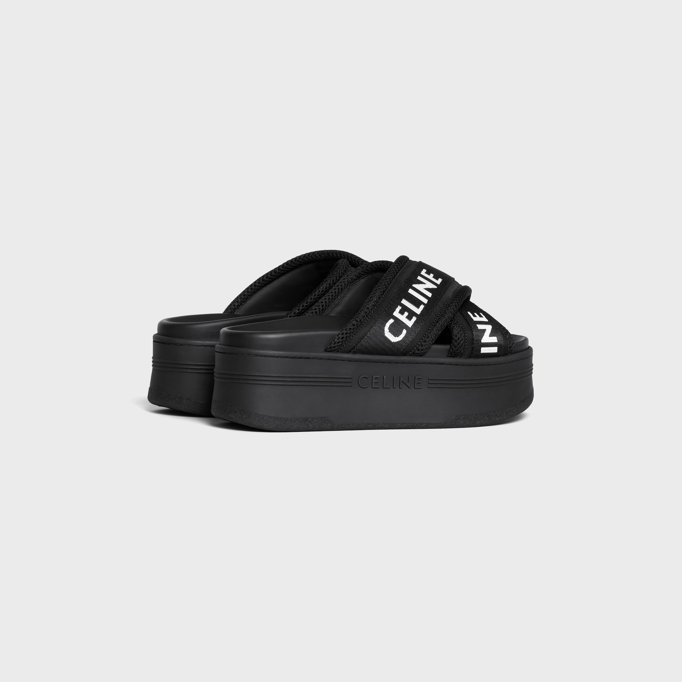 CELINE ブロックスライド / メッシュ、ナイロン、CELINEジャカード