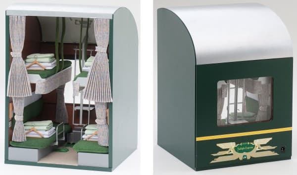引退する「トワイライトエクスプレス」の模型が登場、でも寝台車の全体