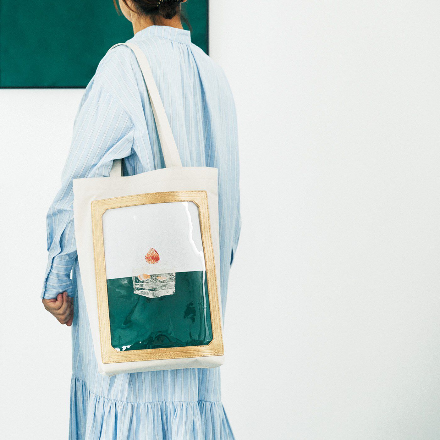 桃稚ちあ クリアカバー付きBIGトートバッグ 桃稚ちあ クリアカバー付き