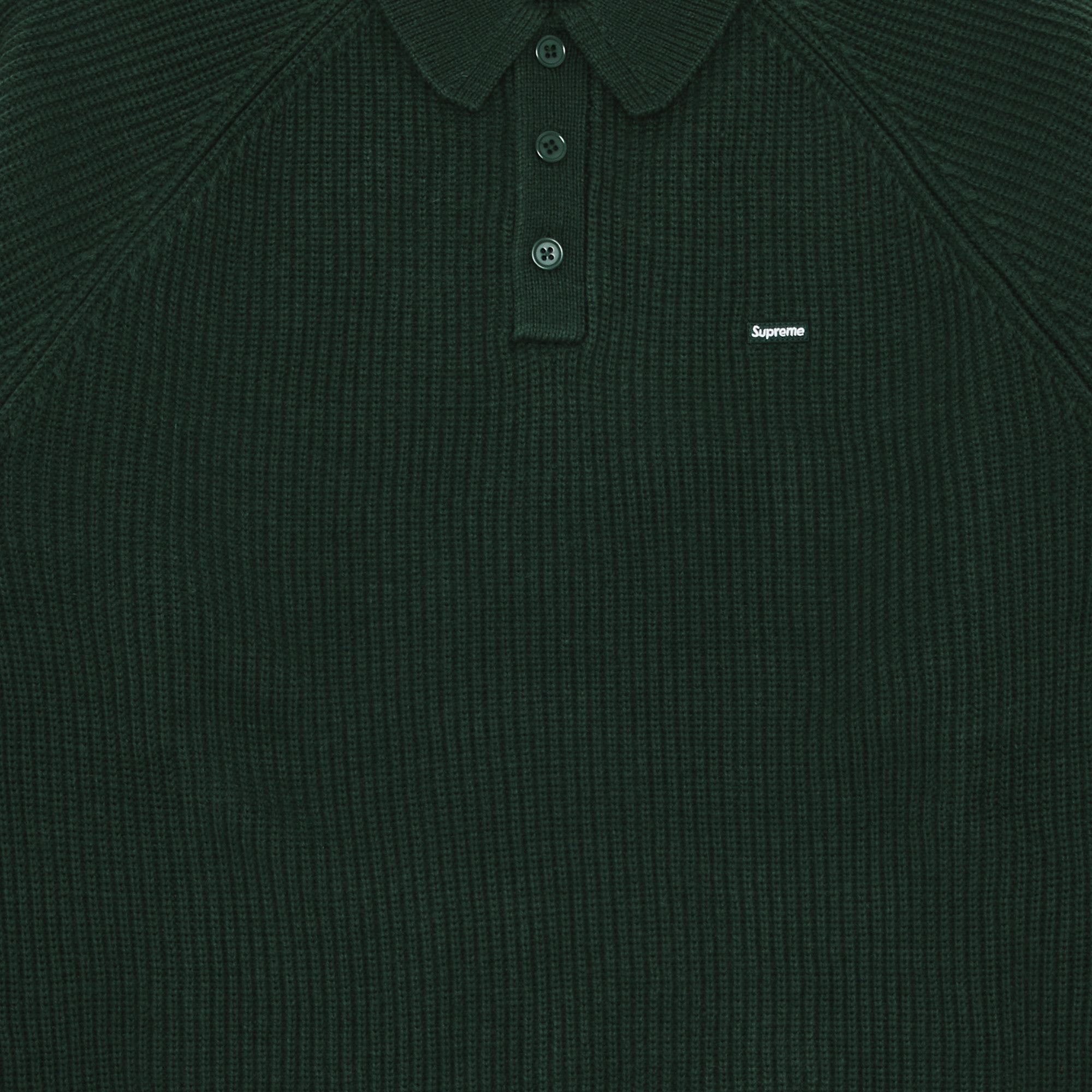 Buy Supreme Small Box Polo Sweater 'Green' - FW24SK30 GREEN | GOAT
