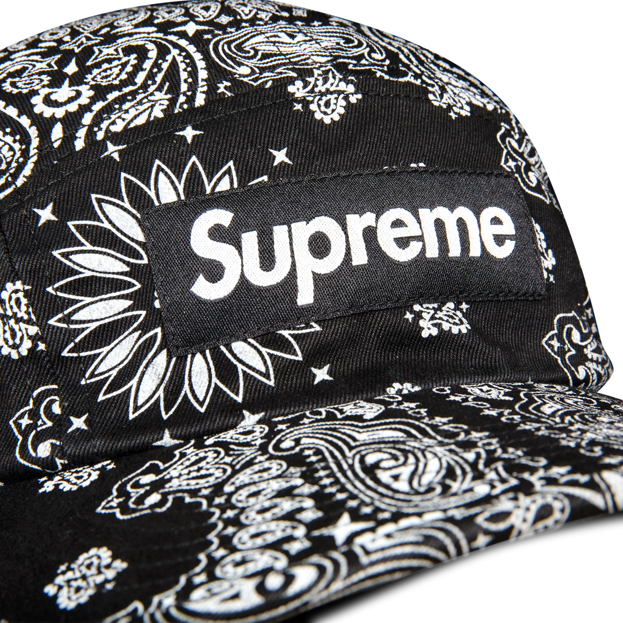 Buy Supreme Bandana Camp Cap 'Black' - SS21H41 BLACK | GOAT
