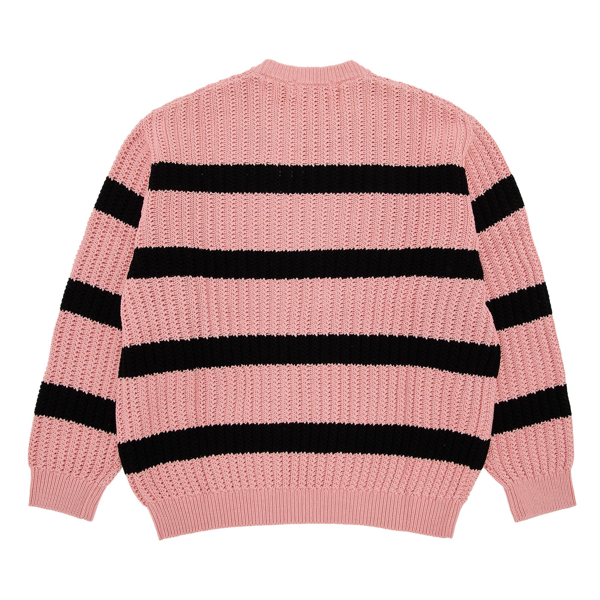 Buy Supreme Loose Gauge Stripe Small Box Sweater 'Pink' - SS25SK7