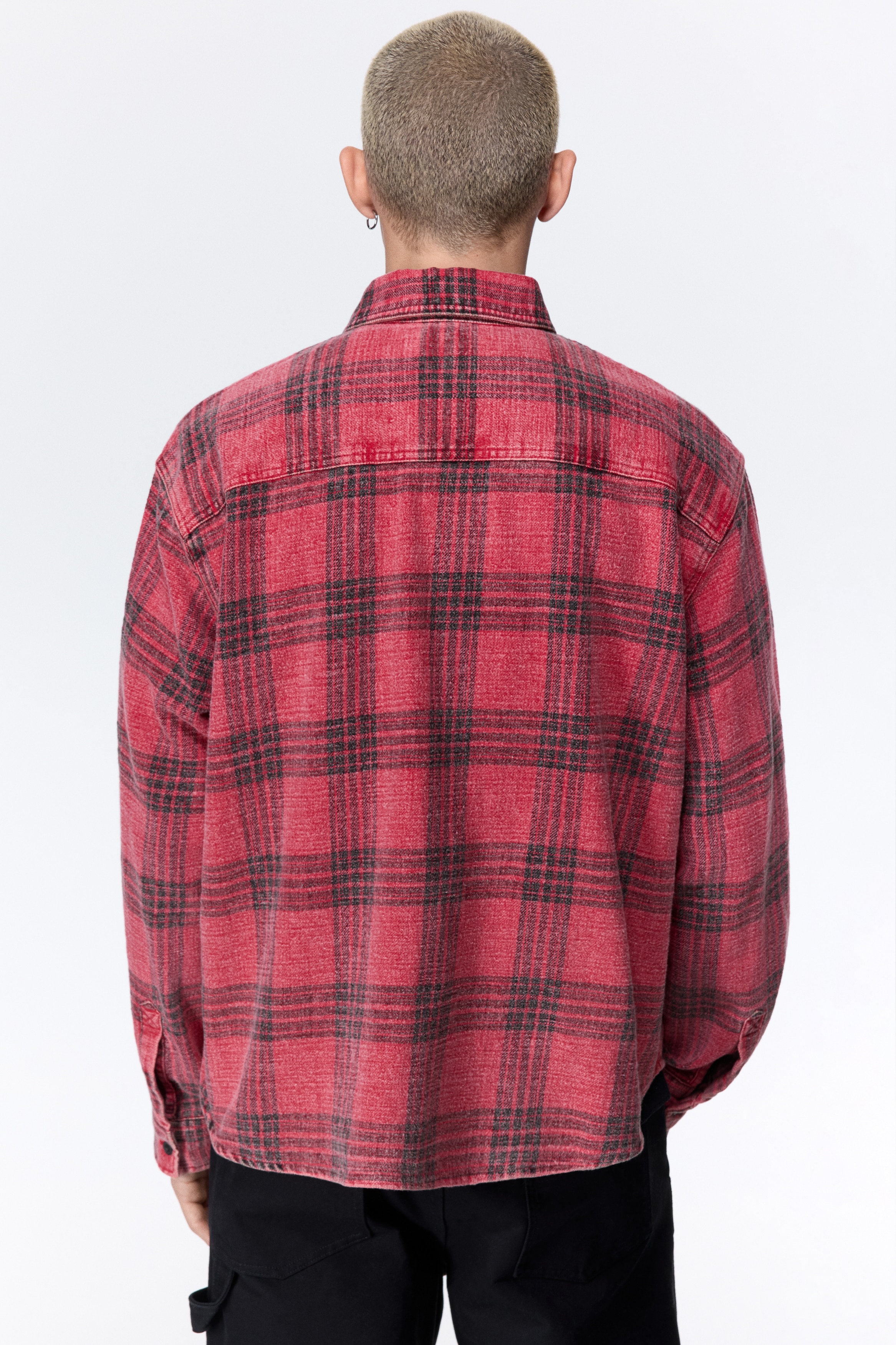 メンズ 赤 長袖シャツ | チェック・ストライプ 他 | H&M JP