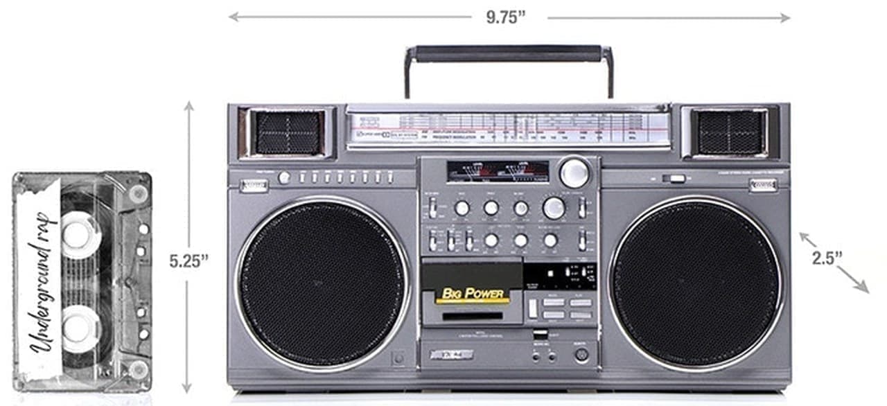 1980年代のラジカセを再現したBluetoothスピーカー「RepliTronics