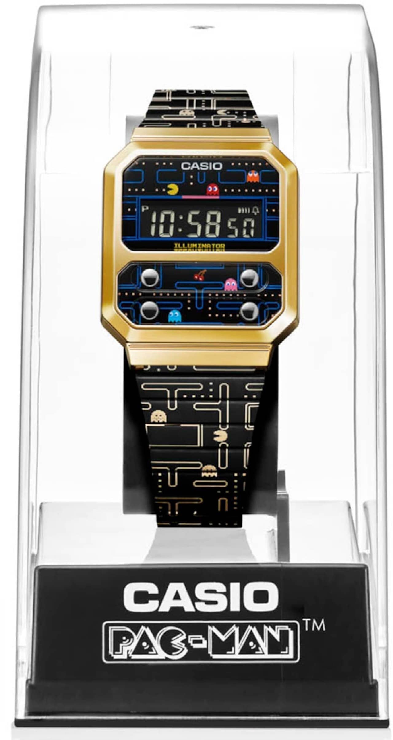 カシオ「A100WEPC」“パックマン” とコラボしたレトロでかわいい