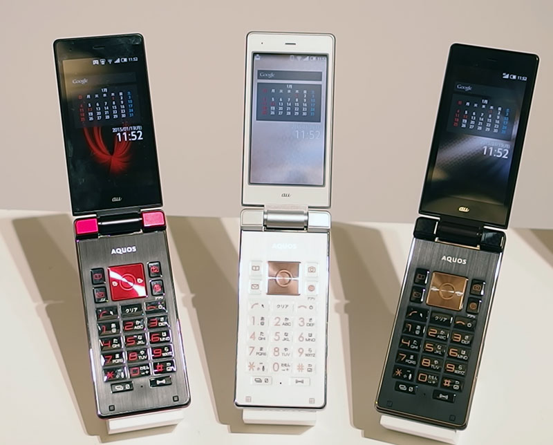 auから「ガラホ」登場 姿はガラケー、中身はAndroid「AQUOS K」 LTE