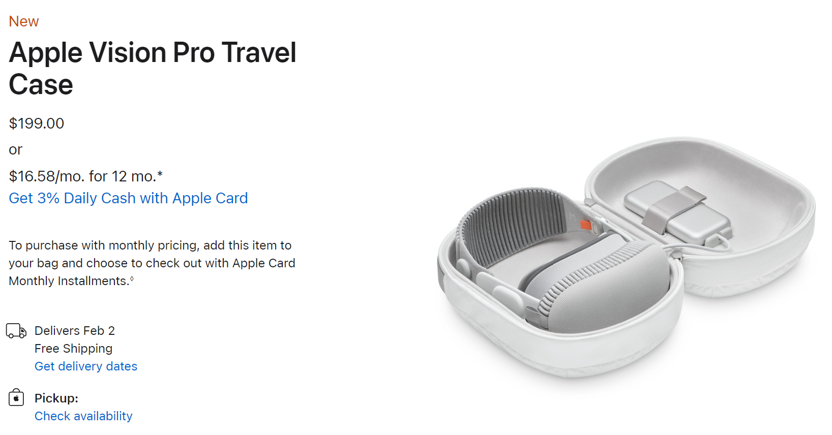 Apple Vision Pro、重さは600g～650g トラベルケースなどアクセサリー