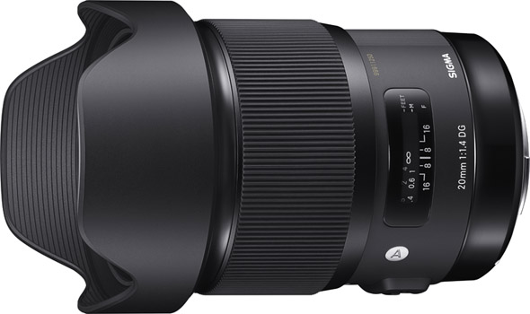 開放F 1.4のフルサイズ用広角レンズ「SIGMA 20mm F1.4 DG HSM