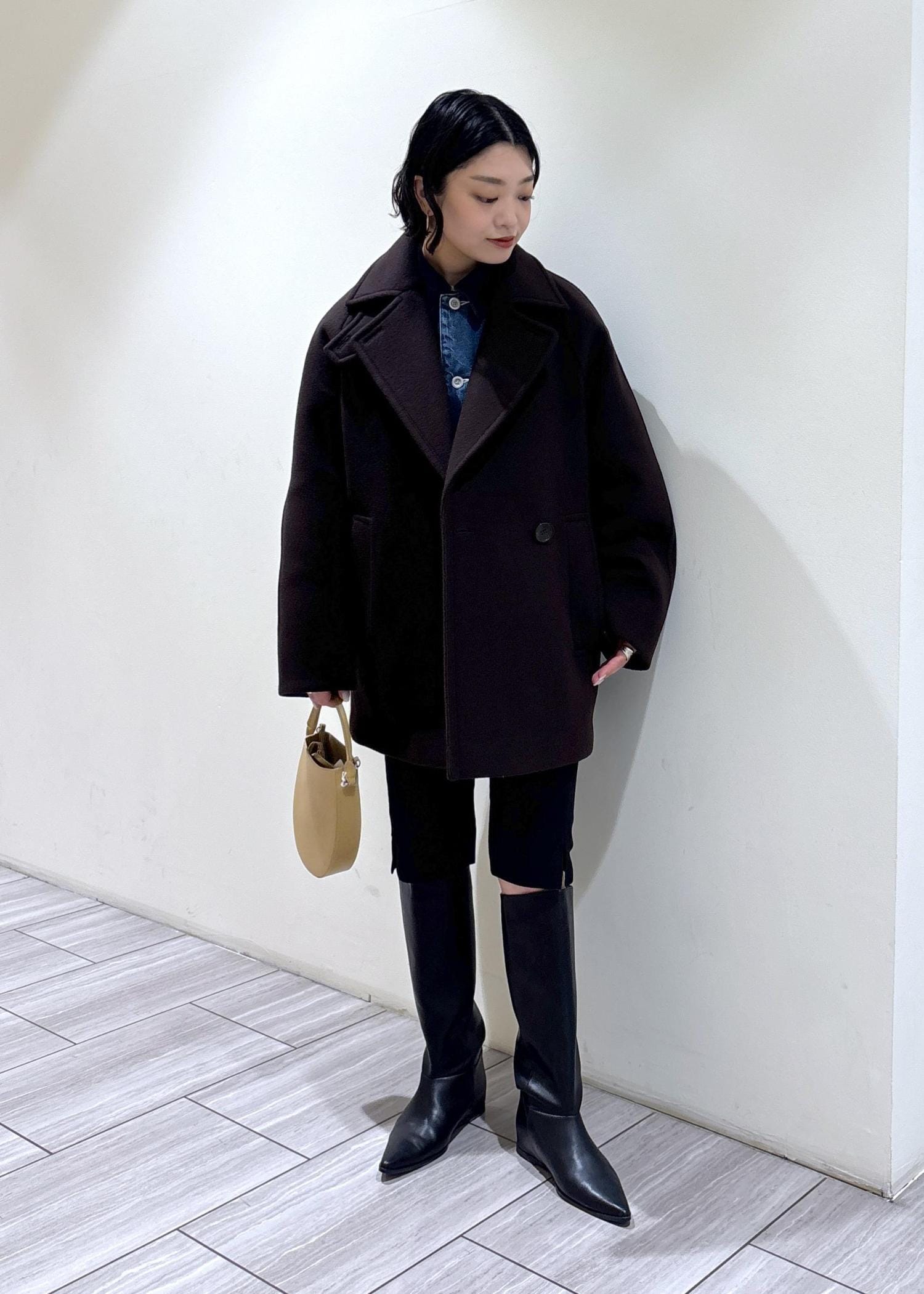 ウールボンディングミドルコート / moeka / ADAM ET ROPÉ FEMME ｜J