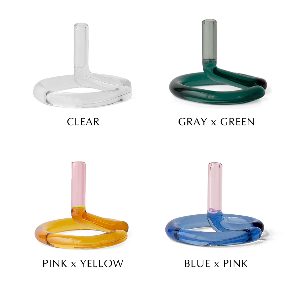 耐熱ガラス製のお香たて TWO TONE INCENSE HOLDER（ツートーン イン