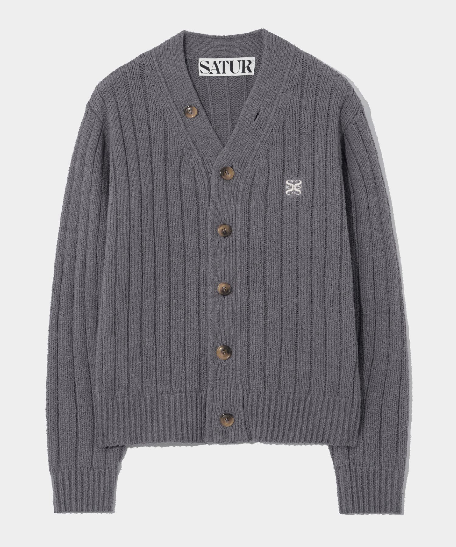 MUSINSA公式 | SATUR パロオーバーサイズブークルカーディガン