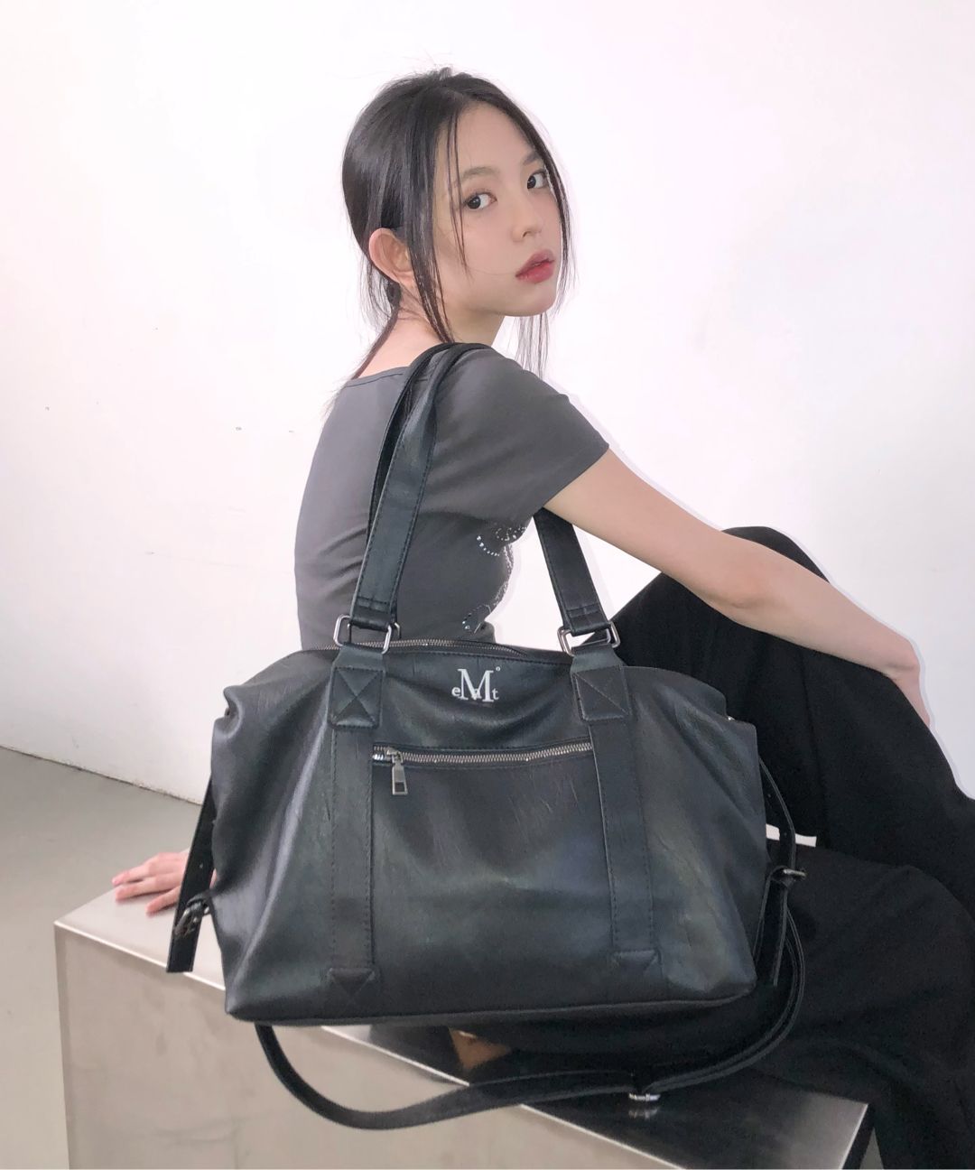 MUSINSA公式 | MUCENT プライムリンクルレザートートバッグ