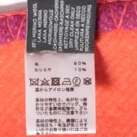 エルメス ブランケット ウール×カシミヤ ボルドー×オレンジ A3439568