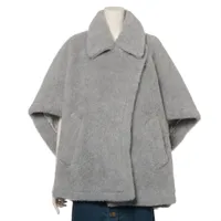 マックスマーラ テディベア アルパカ×ウール ケープ CNICA レディース