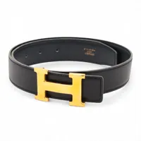 ボッテガヴェネタ ホースビット ベルト レザー ブラック 2連ベルト