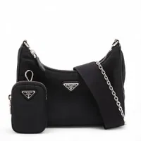 プラダ 2ZD007 その他 ナイロン ブラック AirPodsキャリーストラップ