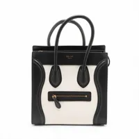 セリーヌ ビッグバッグ バケット ナノ ラフィア×レザー カゴバッグ