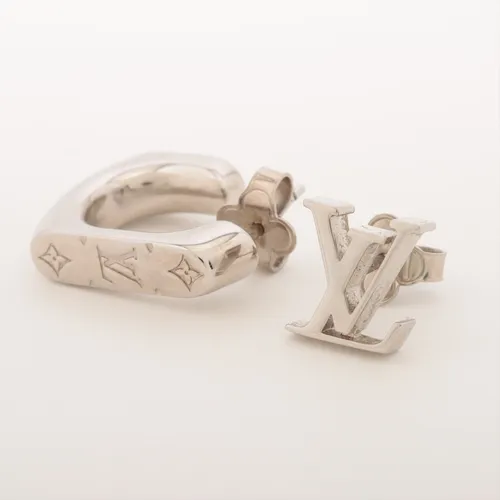 ルイ・ヴィトン ピアス モノグラム チェーン M01777 GP ピアス(両耳用