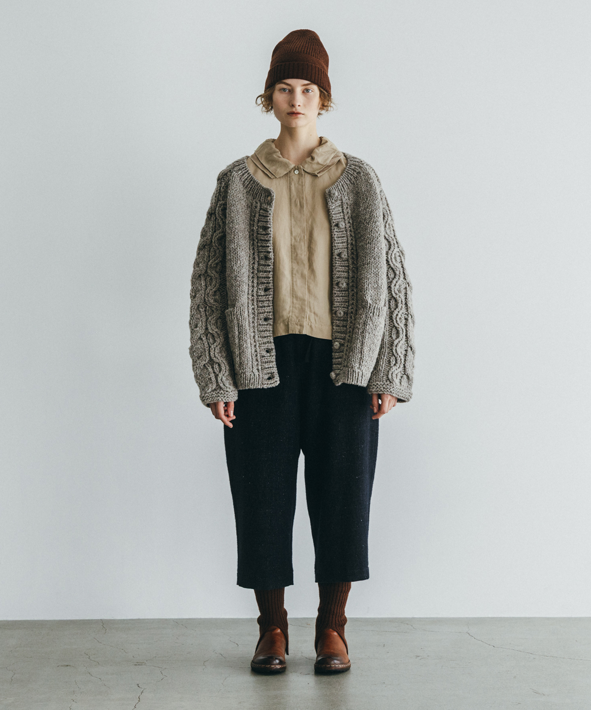 コットンリネンツイルダブルカラーシャツ｜nest Robe / CONFECT ONLINE