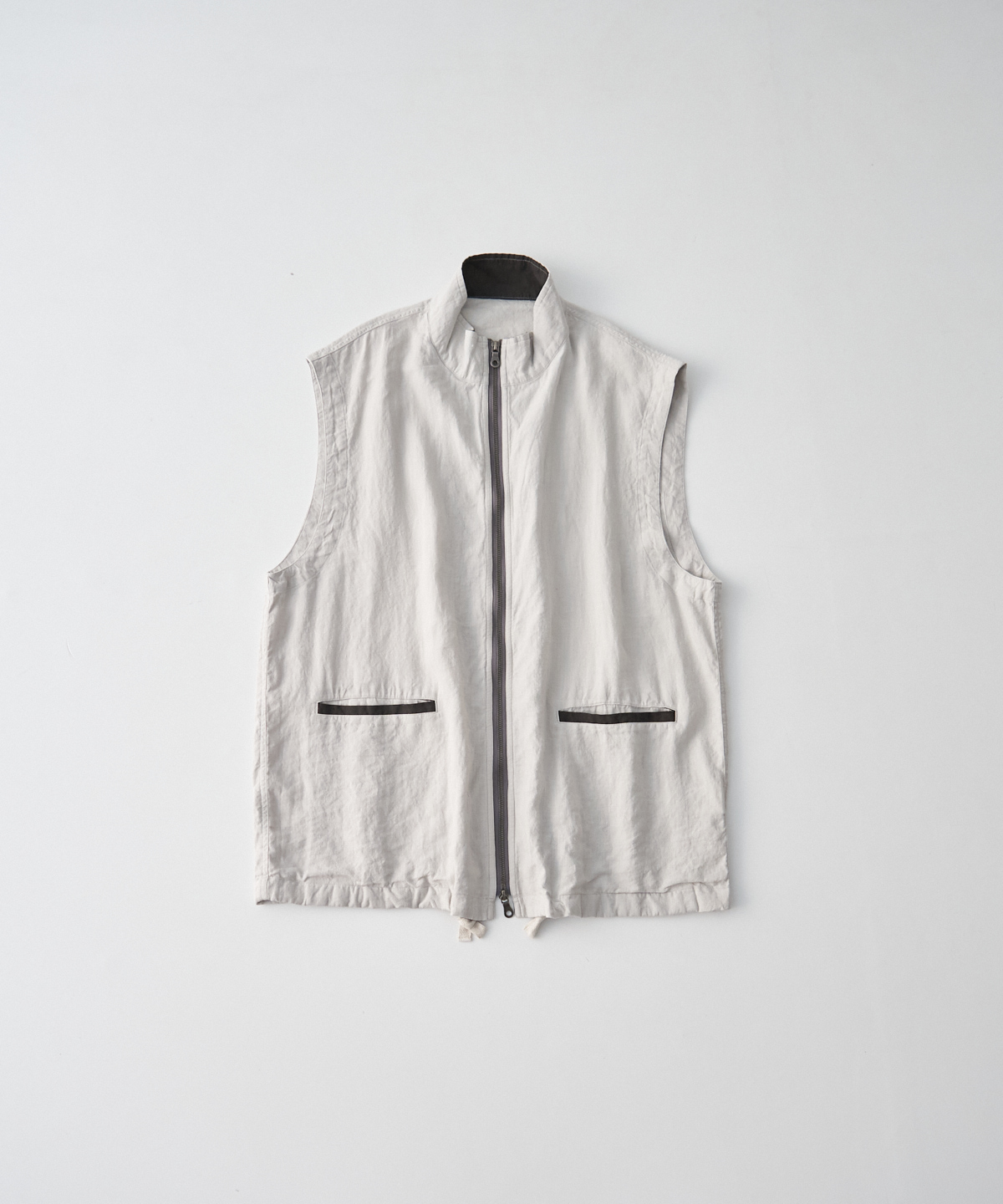リネン和紙 ジップベスト｜nest Robe / CONFECT ONLINE SHOP