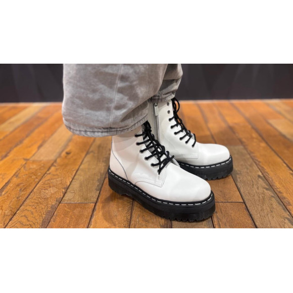 Dr.martens JADON ホワイトステッチ 8 ホール ブーツ | ドクター
