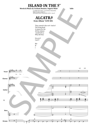 楽譜】ALCATRAZZ / ISLAND IN THE SUN バンド・スコア 楽譜