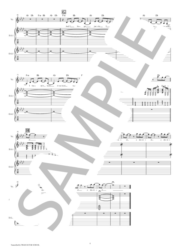 楽譜】Smells Like Teen Spirit / ギタースコア TAB譜 / NIRVANA