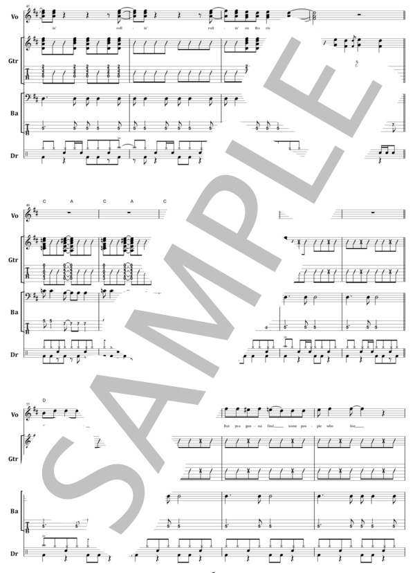 楽譜】PROUD MARY / CCR バンド・スコア 楽譜 / CCR (バンドスコア