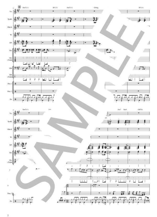 楽譜】G.T. - 坂本龍一 / バーナード ファウラー (バンドスコア / 初級