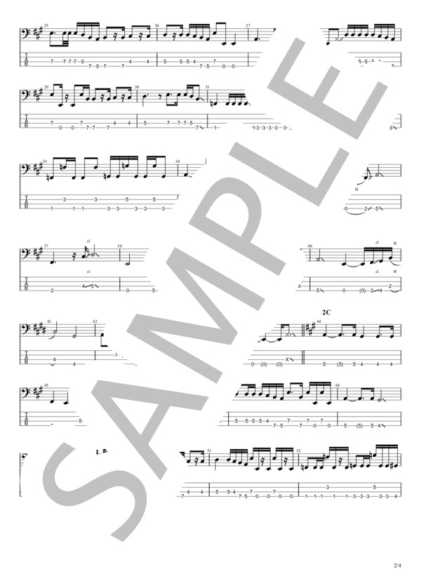 楽譜】Brotherhood / B'z (エレキベース / 中〜上級) - Piascore 楽譜