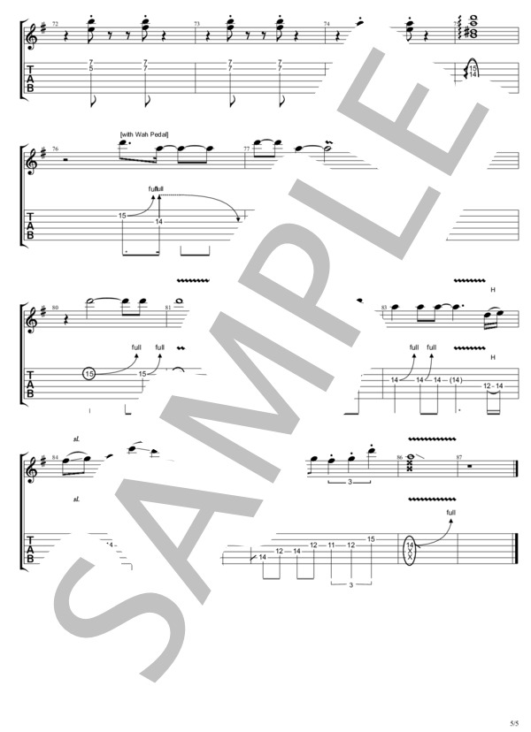 楽譜】BABY MOON / B'z (ギターソロ / 中級) - Piascore 楽譜ストア