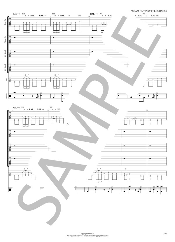 楽譜】DREAM FANTASY 夢・Fantasy / LOUDNESS (バンドスコア / 上級