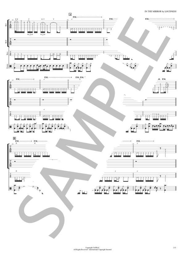 楽譜】IN THE MIRROR / 高崎 晃 (バンドスコア / 上級) - Piascore