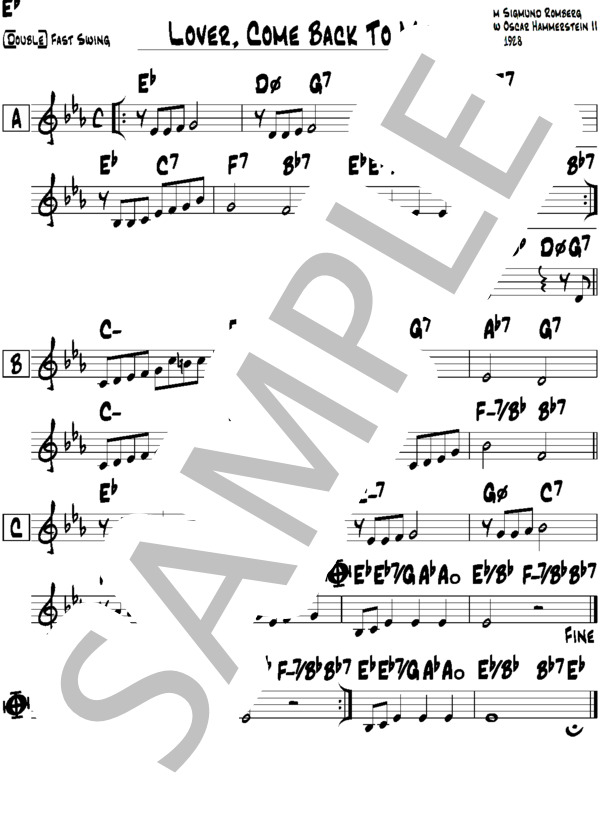 楽譜】Lover, Come Back To Me / シグマンド・ロンバーグ (メロディ