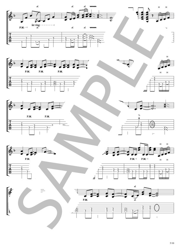 楽譜】THE GAMBLER / B'z (ギターソロ / 上級) - Piascore 楽譜ストア