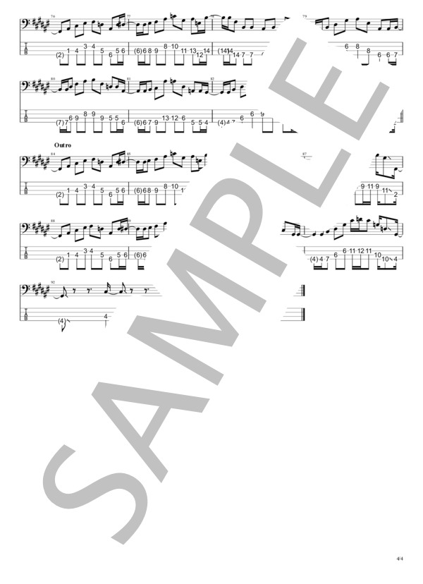 楽譜】Numbness like a ginger / UNISON SQUARE GARDEN / UNISON