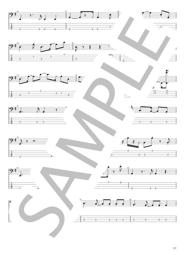 楽譜】裸足の季節 / 松田 聖子 (エレキベース / 初〜中級) - Piascore