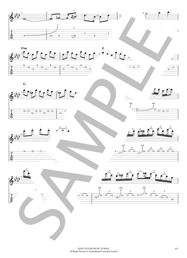 楽譜】ハートを磨くっきゃない / TOKIO (エレキギター / 中級