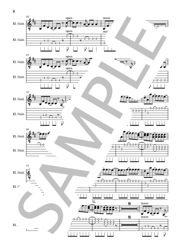 楽譜】TRAGEDY / Chilli Beans.(Moto) (エレキギター / 入門〜初級