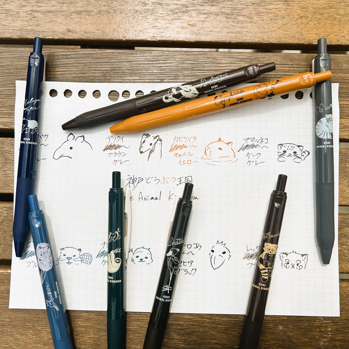 SARASAボールペン レッサーパンダ ブラウングレー | 神戸どうぶつ王国NS