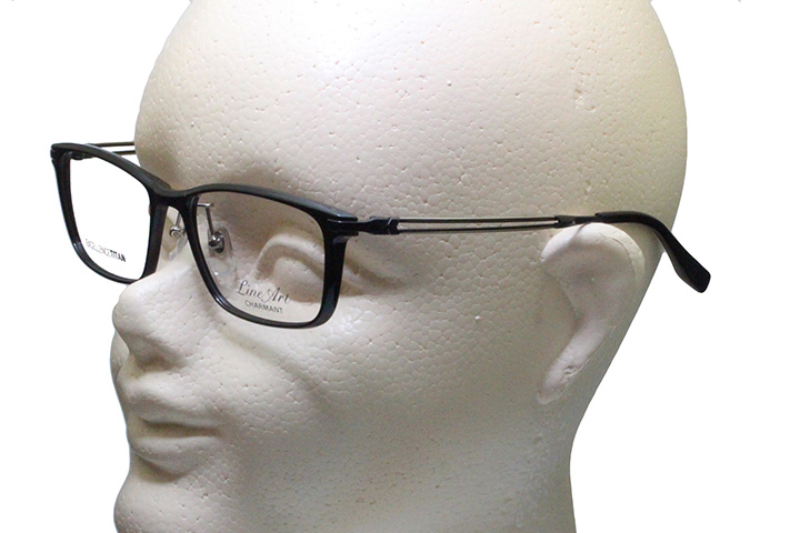 シャルマン Lineart ラインアート XL 1851-BK ブラック | メガネのヒラタ