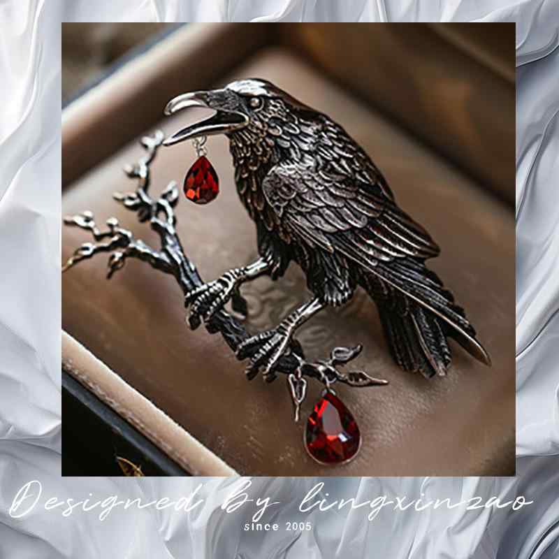 楽天市場】ブローチ 男女兼用 カラスデザイン 高級感 銅製 電気メッキ