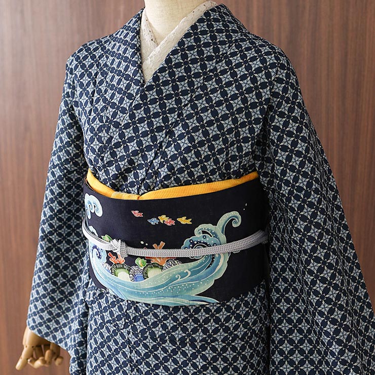 楽天市場】＼2点で3％OFFクーポン／[夏帯] 夏 名古屋帯 クジラの海