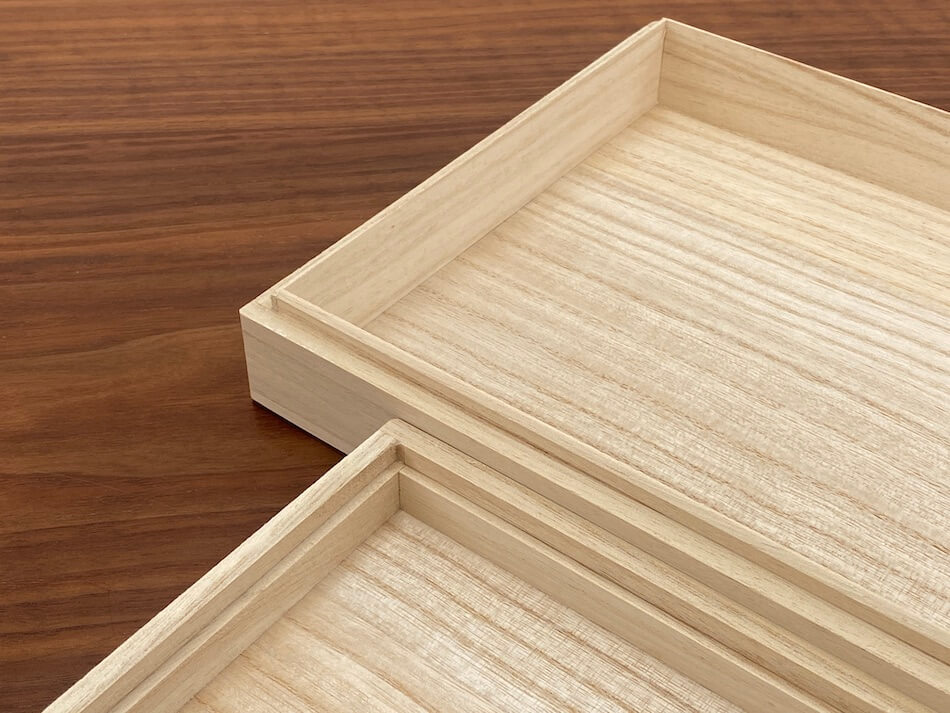 増田桐箱店 桐箱 Mサイズ W27.2cm×D20.4cm×H5.7cm 長方形 木箱 書類