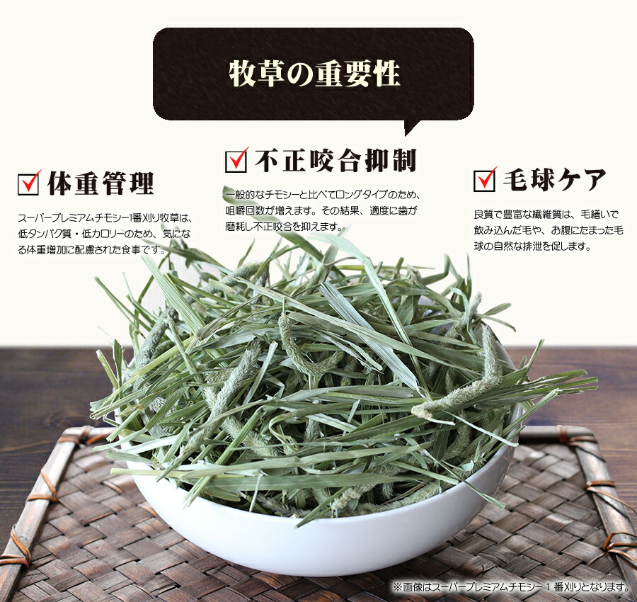 楽天市場】牧草市場 USチモシー2番刈り牧草ソフトタイプ500g（ソフト