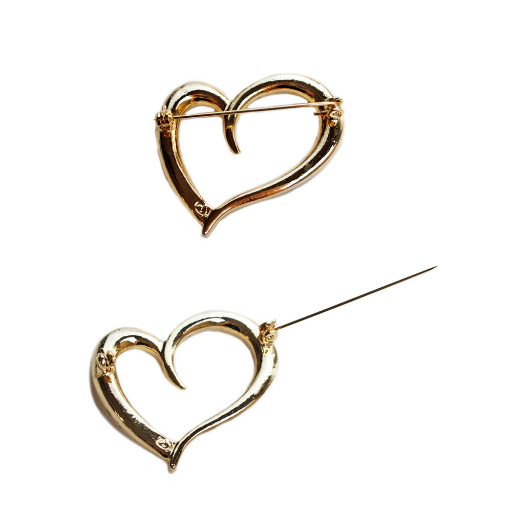 楽天市場】【25%OFFクーポン対象！】 ブローチ ハート 日本製 K18GP