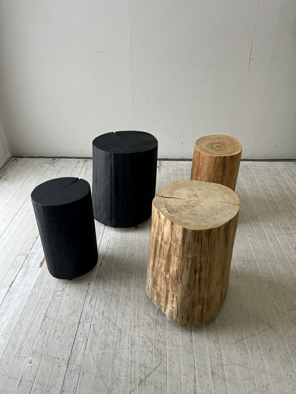 森の香り 東濃ひのき スツール テーブル 無垢無塗装 オーガニック 特大