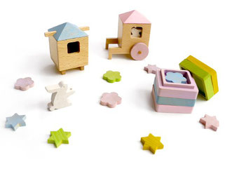 雛人形 コンパクト おしゃれ インテリア 木製 組み木 ミニサイズ