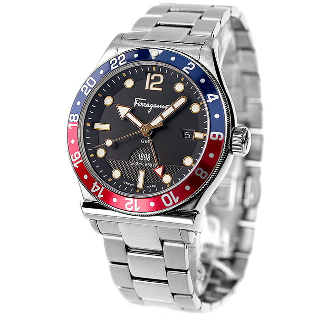 サルヴァトーレ フェラガモ 1898 クオーツ 腕時計 メンズ GMT