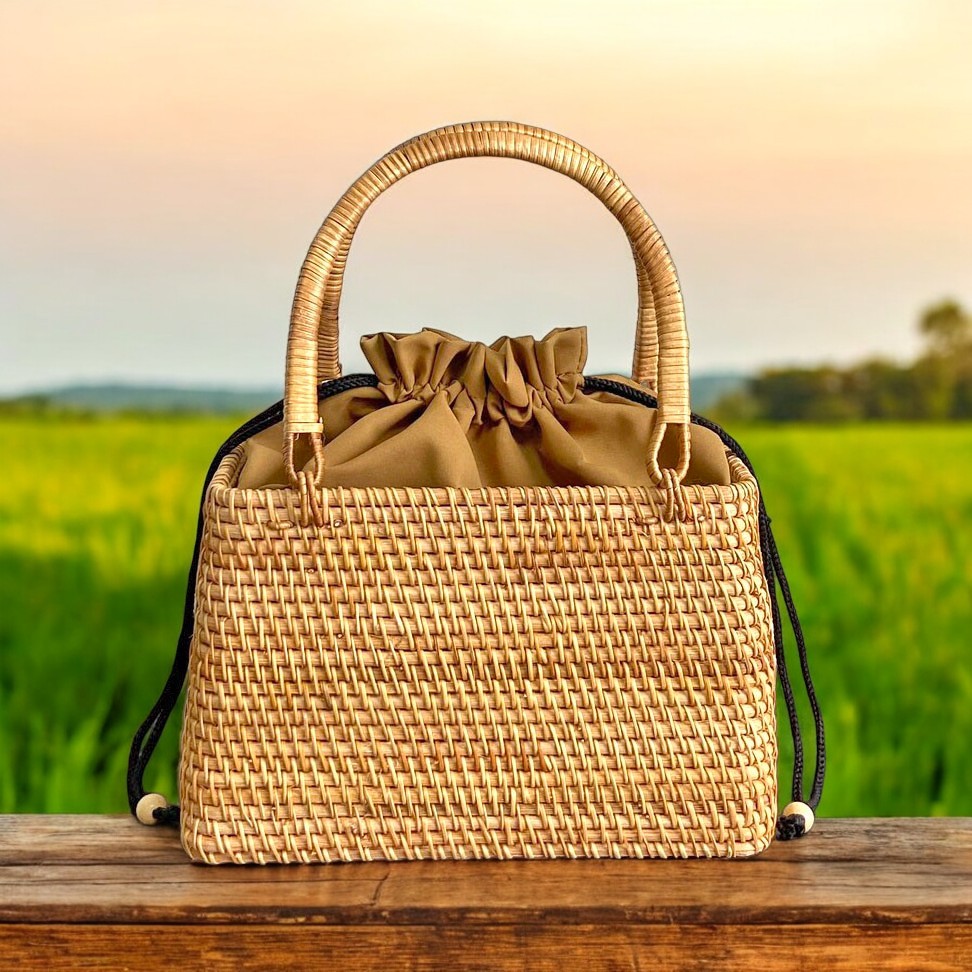 楽天市場】かご カゴ バッグ バック ラタン ハンドバッグ アタバッグ